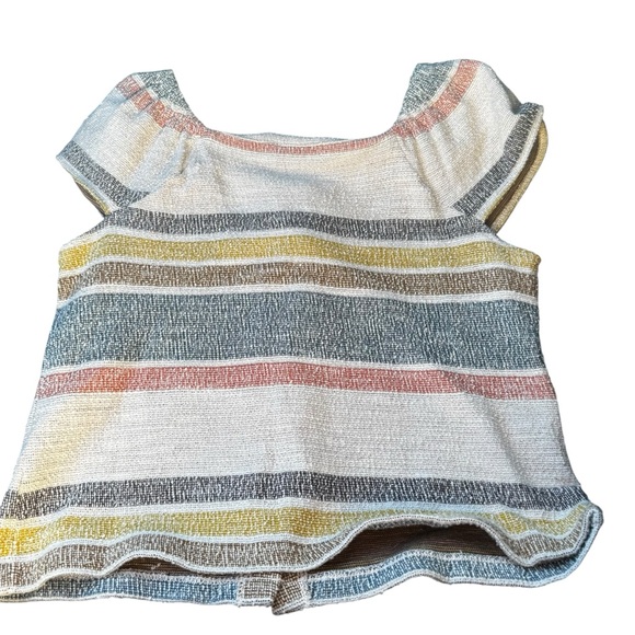 Madewell Texture & Thread Cotton Button Front Striped Blouse Top - Picture 3 of 7